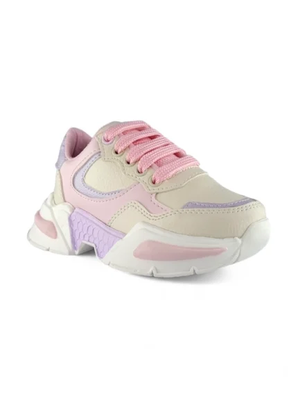 Tenis Niña Fashion Plataforma Crema - 6061-241