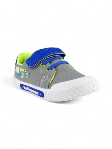 Zapato Niño Velcro Cordon Gris - 5837-25