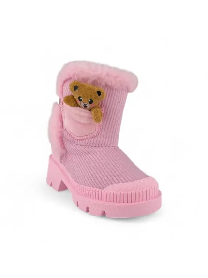 Botas Niña Peluche Osito Rosada Titinos - 6284-15