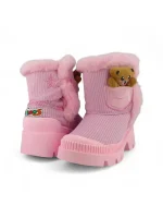 Botas Niña Peluche Osito Rosada Titinos - 6284-15