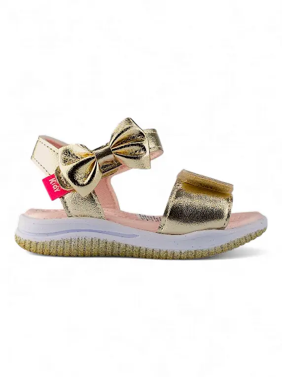 Sandalia Niña Fashion Dorado Corbatin Titinos - 6470-113