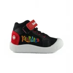Tenis Bota Niño Velcro Negro Bubblegummers - 6320-32