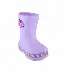 Bota de lluvia para niña en EVA liviana color lila, impermeable y cómoda - Titinos Ref 6849-141