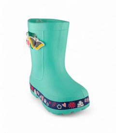 Bota de lluvia para niña en EVA liviana color verde menta, impermeable y cómoda - Titinos Ref 6849-1041