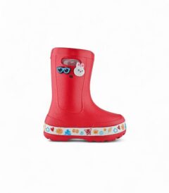 Bota de lluvia para niño en EVA liviana color rojo, impermeable y cómoda - Titinos Ref 6849-140