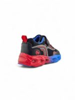 Tenis Luces con Velcro y cordon para niño en color Negro con Rojo marca Bubblegummers