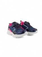 Tenis ultralivianos para niña en color azul y fucsia marca Bubblegummers referencia 6162-29