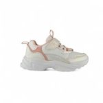 Tenis Ultralivianos con Velcro y cordon para niña en color Blanco con Rosado marca Bubblegummers