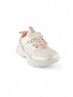 Tenis Ultralivianos con Velcro y cordon para niña en color Blanco con Rosado marca Bubblegummers