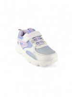 Tenis Ultralivianos con Velcro y cordon para niña en color Lila con Gris marca Bubblegummers
