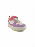 Tenis Velcro y banda elastica Casual para niña en color Blanco con detalles en colores pasteles marca Bubblegummers