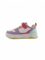 Tenis Velcro y banda elastica Casual para niña en color Blanco con detalles en colores pasteles marca Bubblegummers