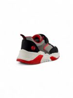 Tenis con Velcro y cordon para niño en color Gris con Negro marca Bubblegummers