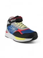 botín para niño diseño araña con velcro y banda elástica en negro y colores varios marca Titinos