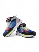 botín para niño diseño araña con velcro y banda elástica en negro y colores varios marca Titinos