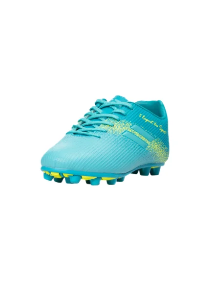 Guayo Unisex en color Aguamarina con detalles verdes, ideal para fútbol en canchas sintéticas, marca Patrick referencia 7119-920.