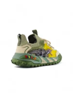 Tenis Dinosaurio Verde para niño con luces, diseño divertido y suela antideslizante marca Titinos referencia 6976-82.