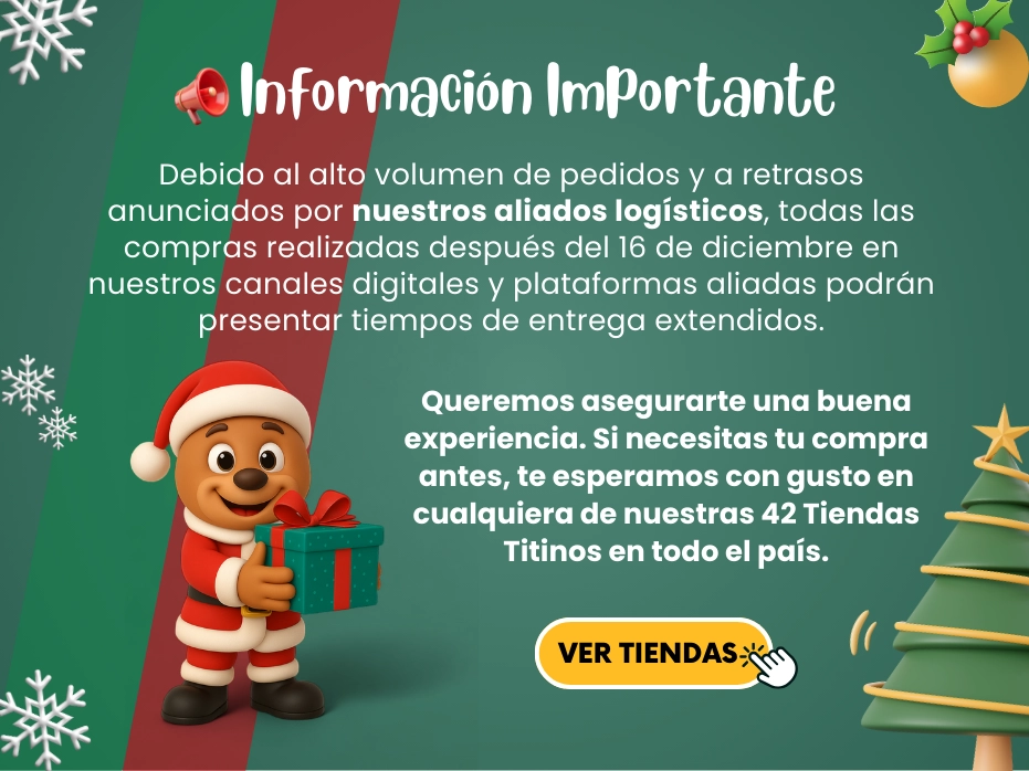 Mensaje de Envío Titinos Temporada de Diciembre