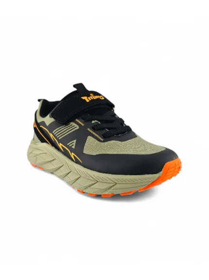 Tenis Deportivo para niño en color verde con velcro, diseño cómodo y suela antideslizante marca Titinos referencia 7139-104.