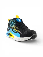 Tenis deportivos negros para niño con diseño cómodo y resistente, suela antideslizante marca Titinos referencia 7193-614.