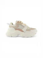 Tenis Niña Plataforma Fashion Beige Titinos