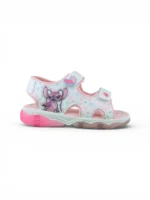 Sandalia Niña Luces Stitch Blanco Rosa Bubblegummers